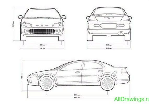 Chrysler Serbring - drawings (drawings) of the car